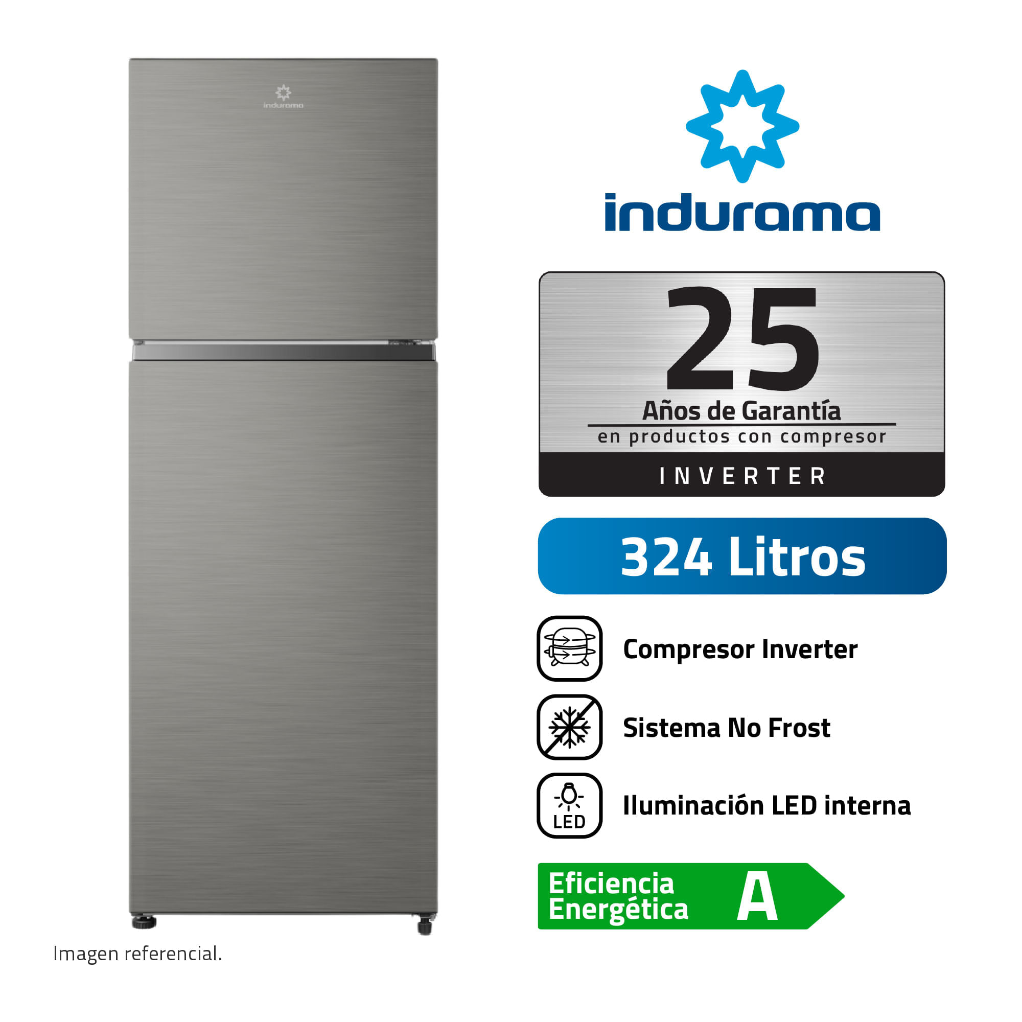 Indurama Refrigeradora 324lt No Frost  Ri-439i