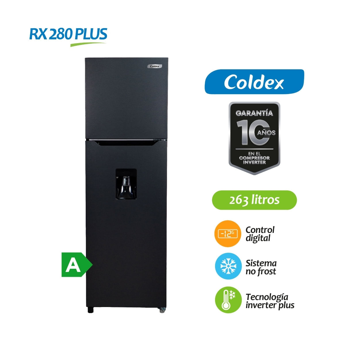 Coldex Refrigeradora Rx 280plus 266lt Nf