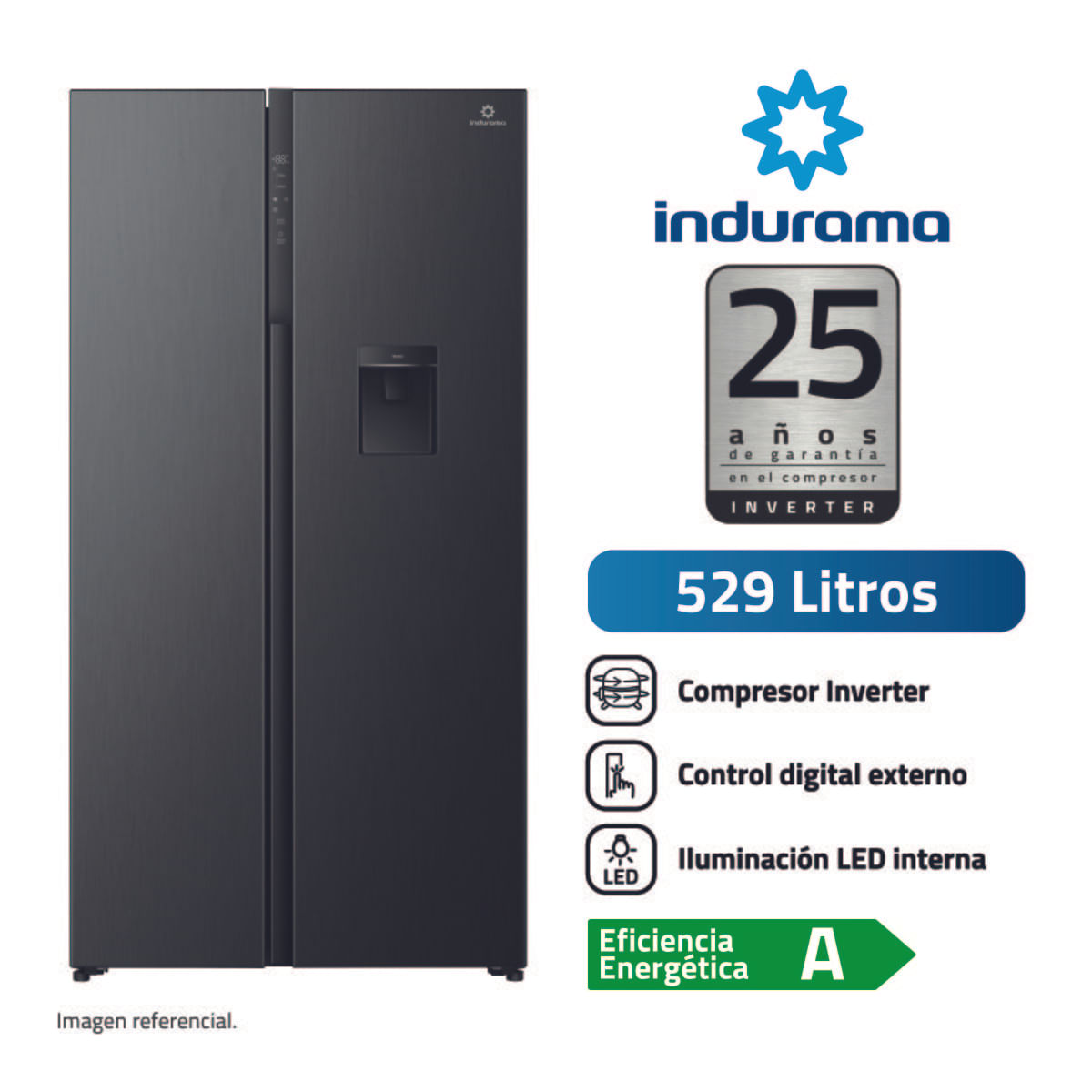 Indurama Refrigeradora Ri-795dni Side By