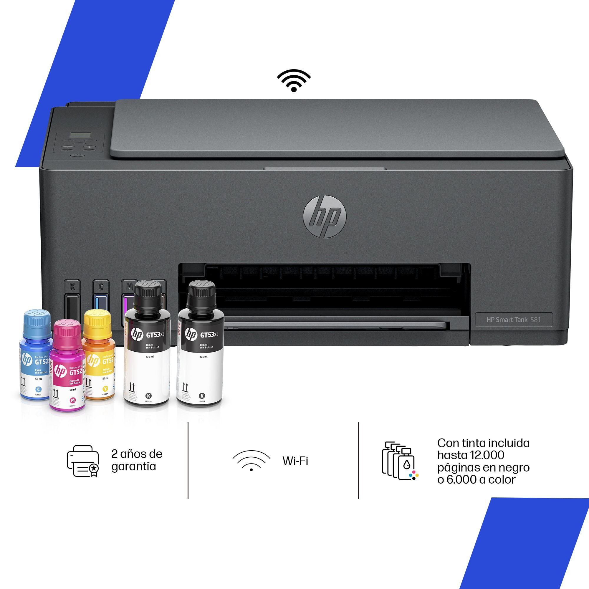 HP Impresora Multifuncional Smart Tank 581 - 4A8D4A#AKY