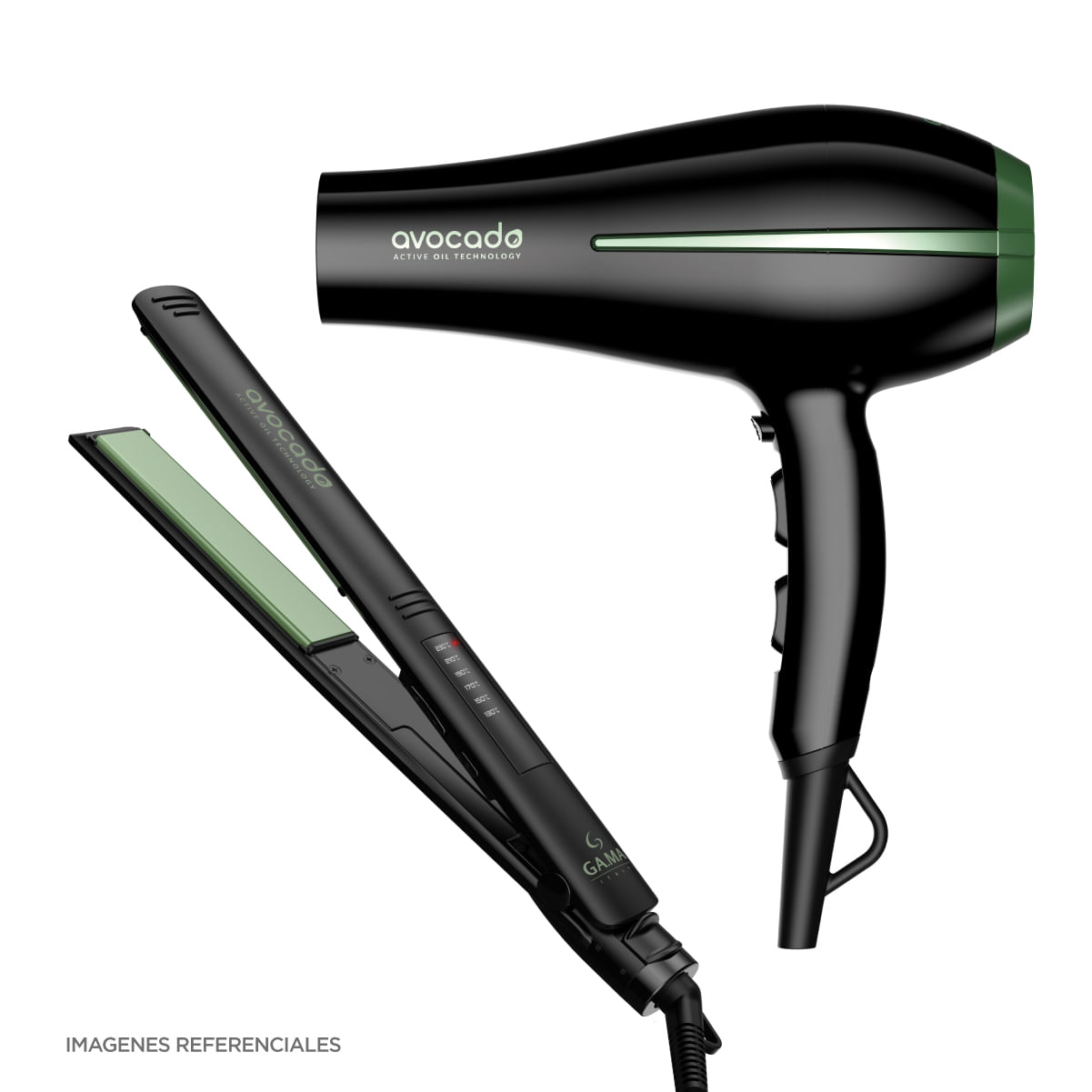 Combo Avocado GAMA: Alisadora Elegance + Secadora Bora