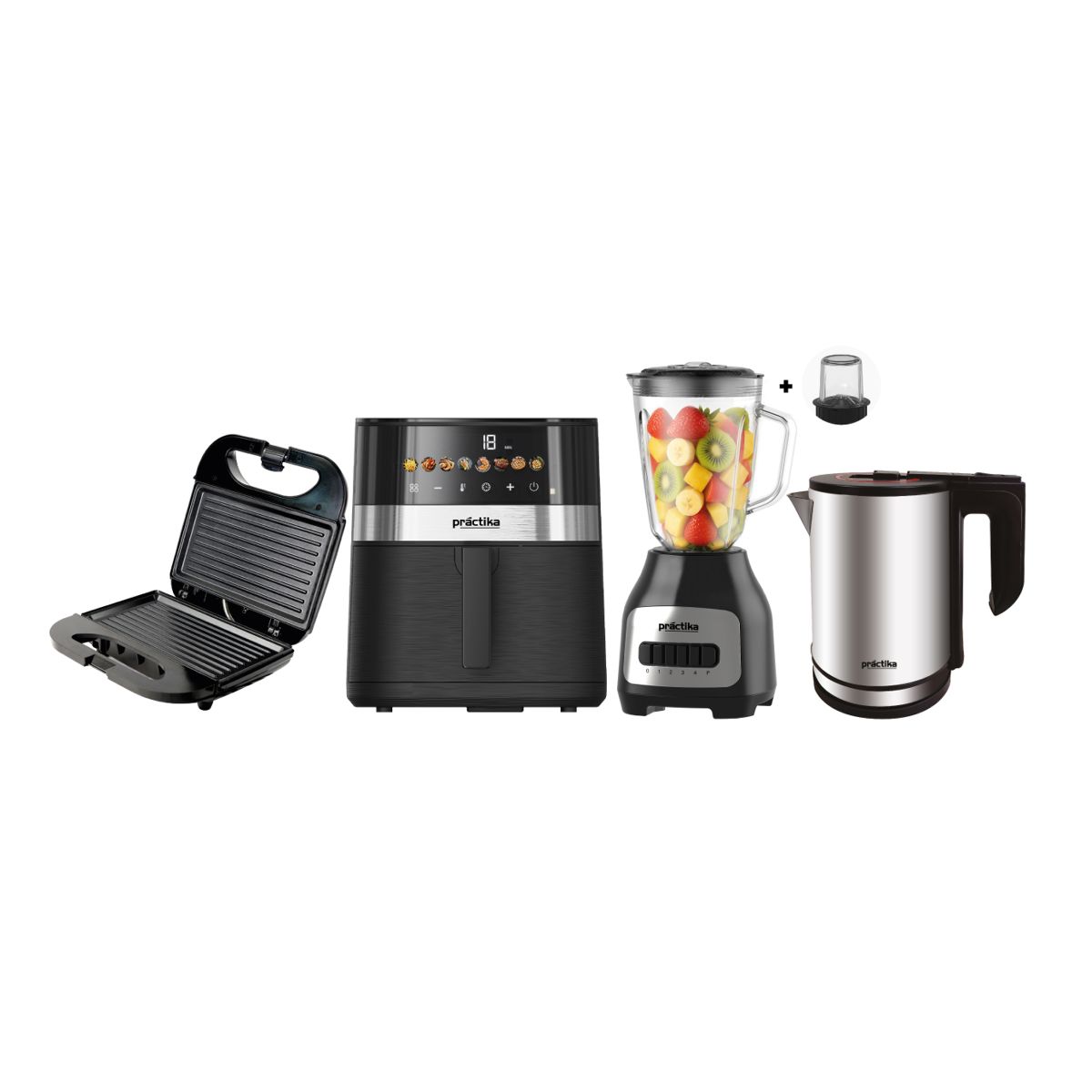 Licuadora Bl-600 + Freidora Gorumet 5.5 Lt + Hervidor Inox 1