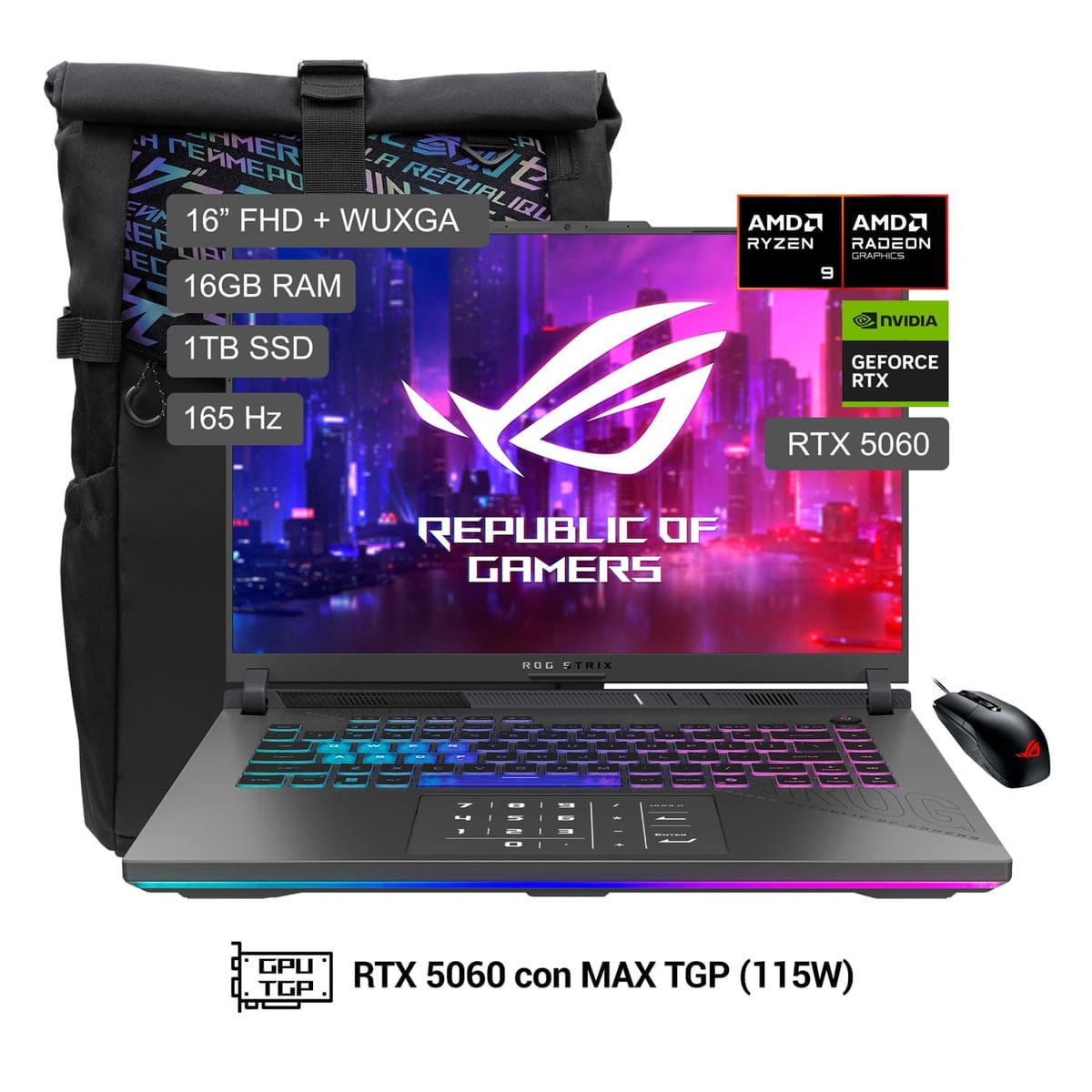 Asus Laptop 16 " ROG STRIX G16 G614PM-RV127W AMD R9-8940HX