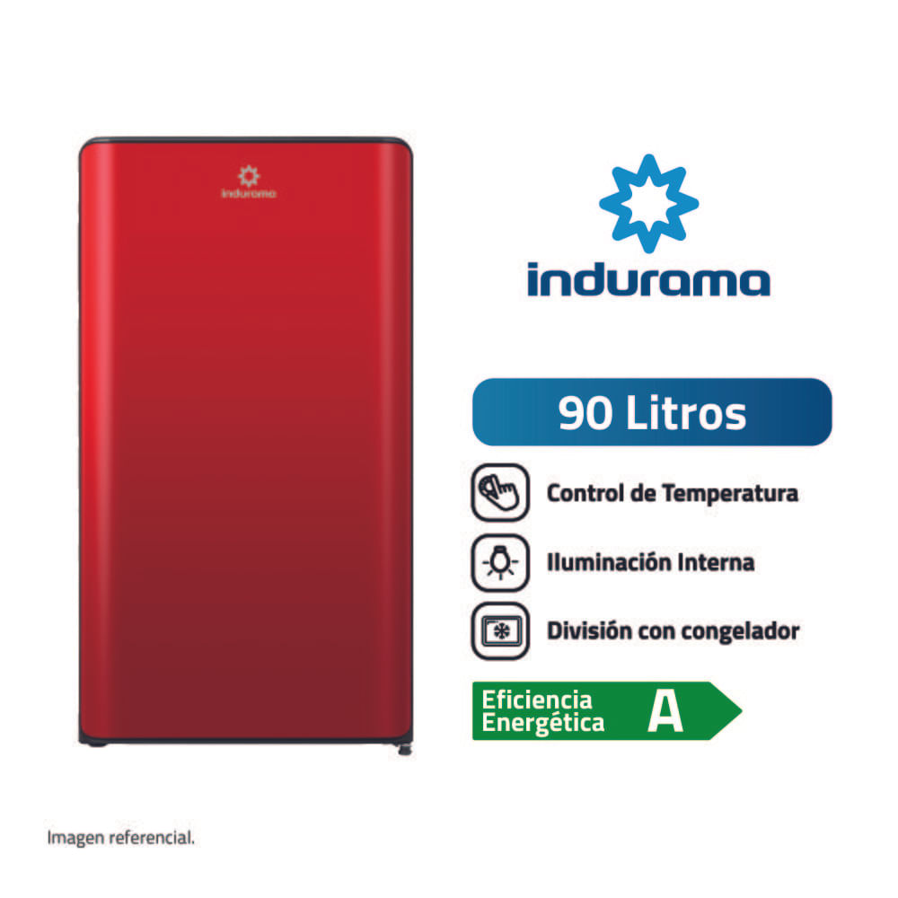 Indurama Frigobar RI-109R Defrost 90L Rojo