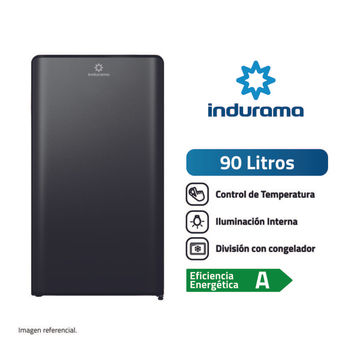 Indurama Frigobar RI-109N Defrost 90L Negro