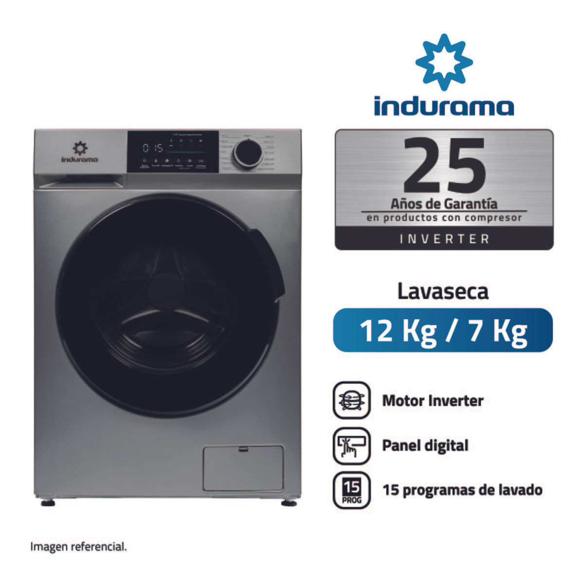 Indurama Lavaseca LRI-312C Croma 12/7 Kg