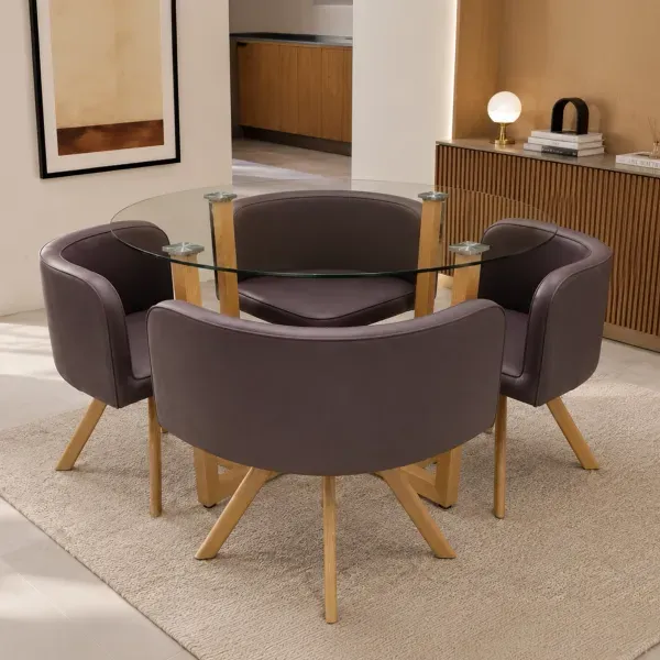 Juego de Comedor Familia Italia 4 Sillas A
