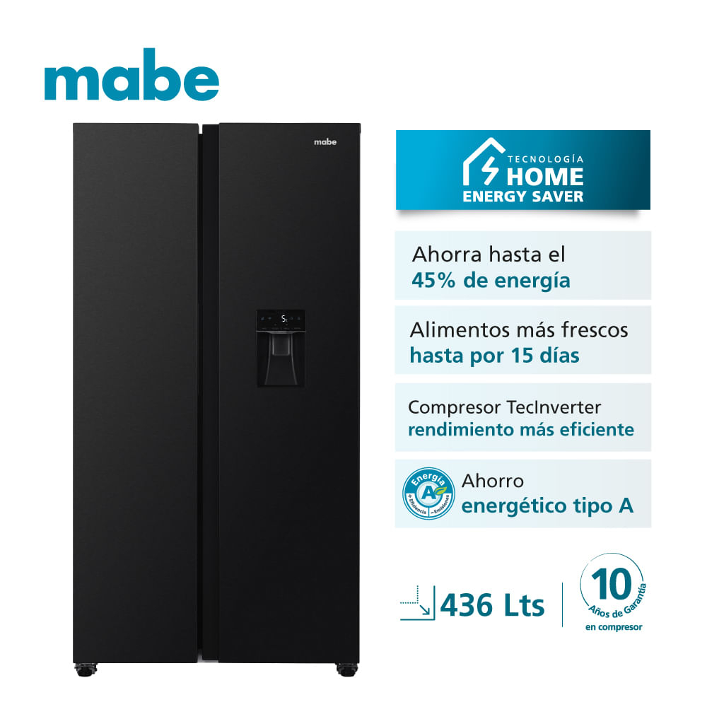 Refrigeradora Mabe 436L Side By Side No Frost MSD4