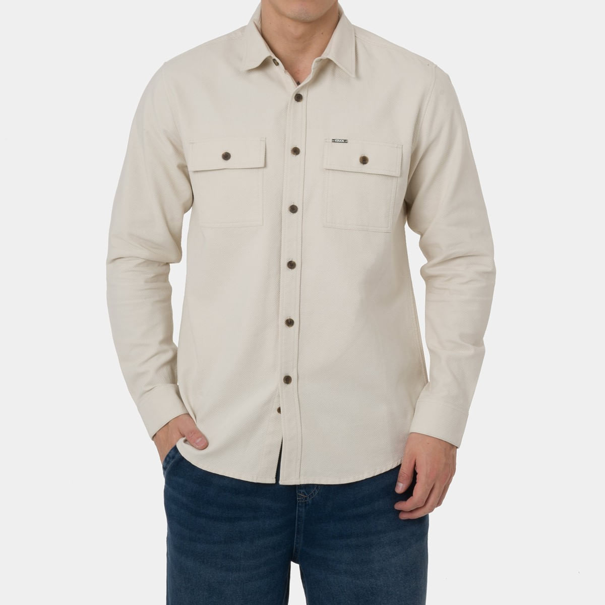 Gzuck Camisa Piquet Ml Reg Fit Pekler