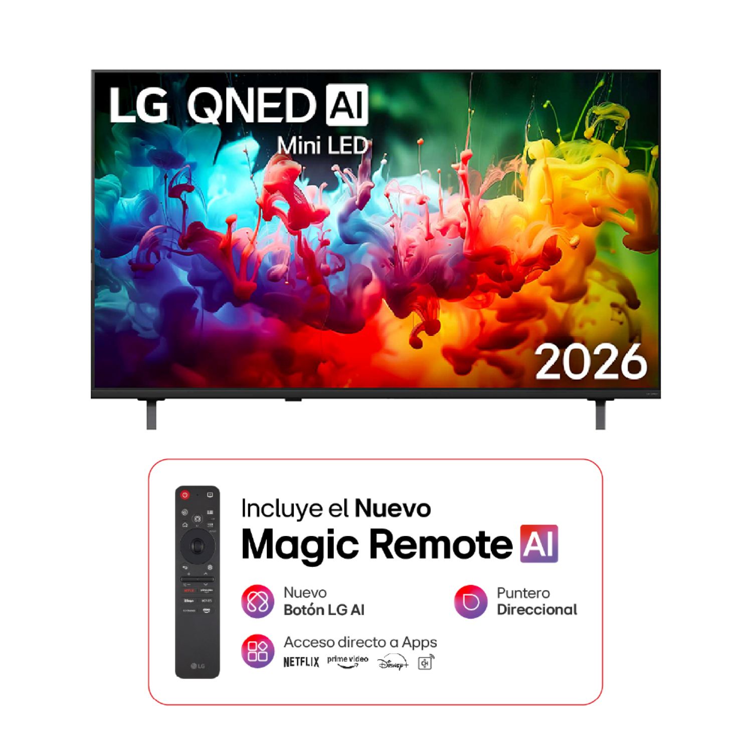 75" LG QNED AI Mini LED QNED70 4K Smart TV 2026
