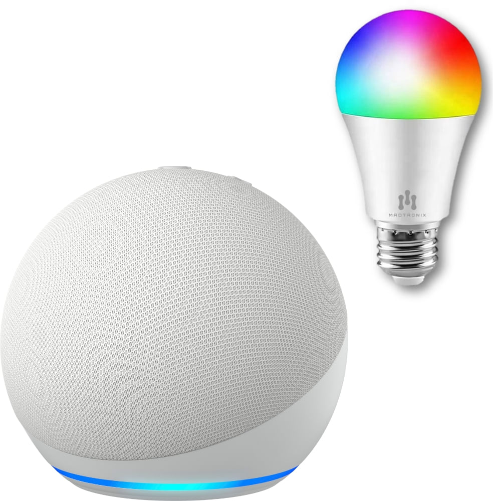 Amazon Parlante  Echo Dot 5Ta Blanco + Foco Smart Alexa5Ta_K