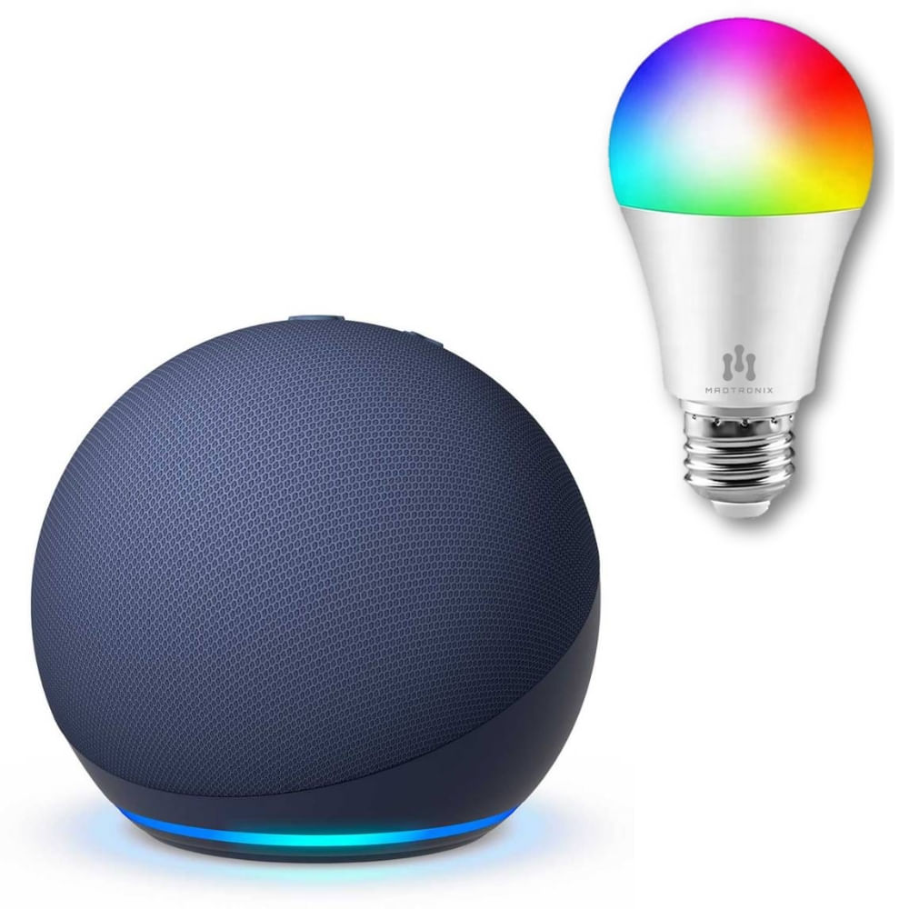 Amazon Parlante  Echo Dot 5Ta Azul + Foco Smart Alexa5Ta_Kit