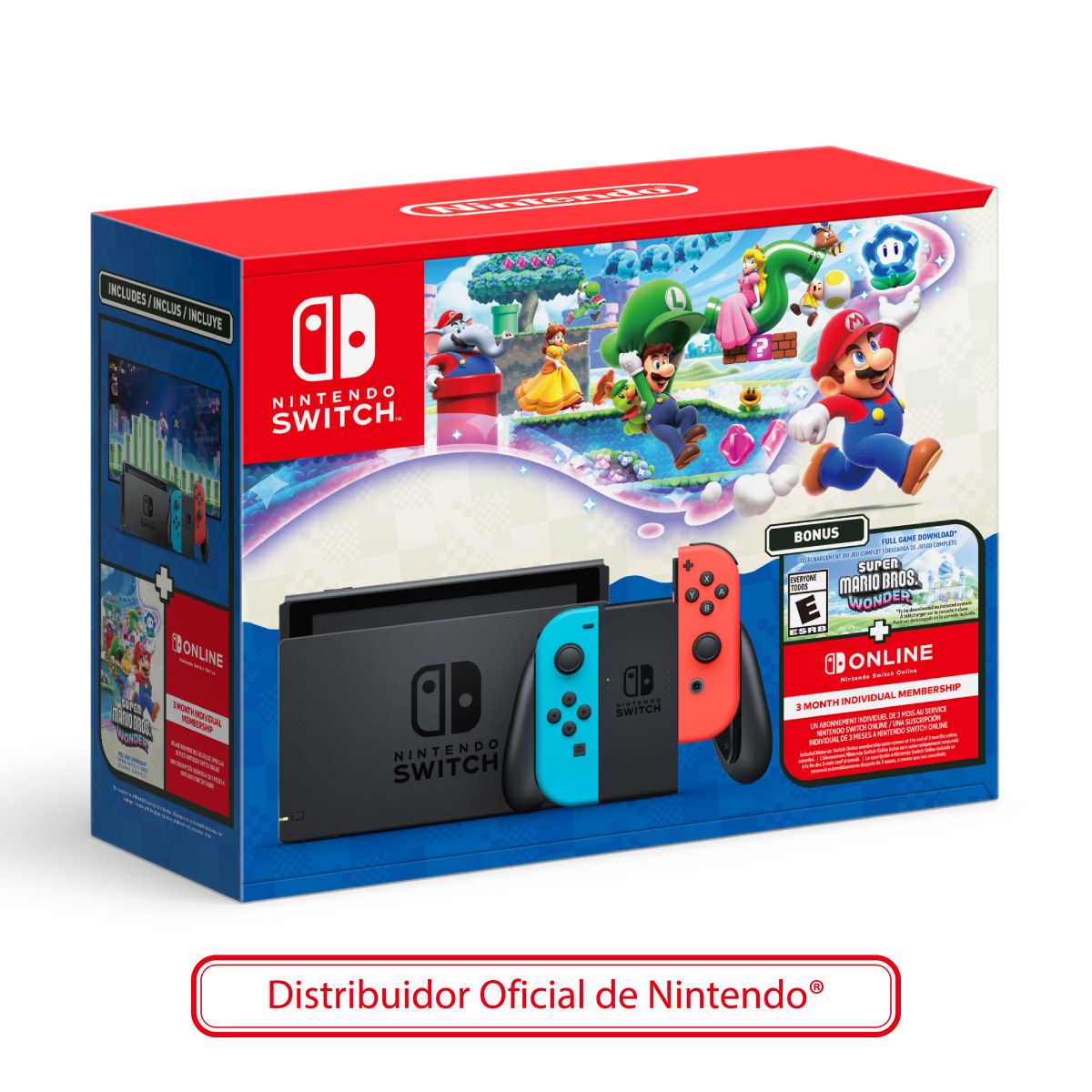 Nintendo Switch + Super Mario Bros Wonder + 3mo NSO