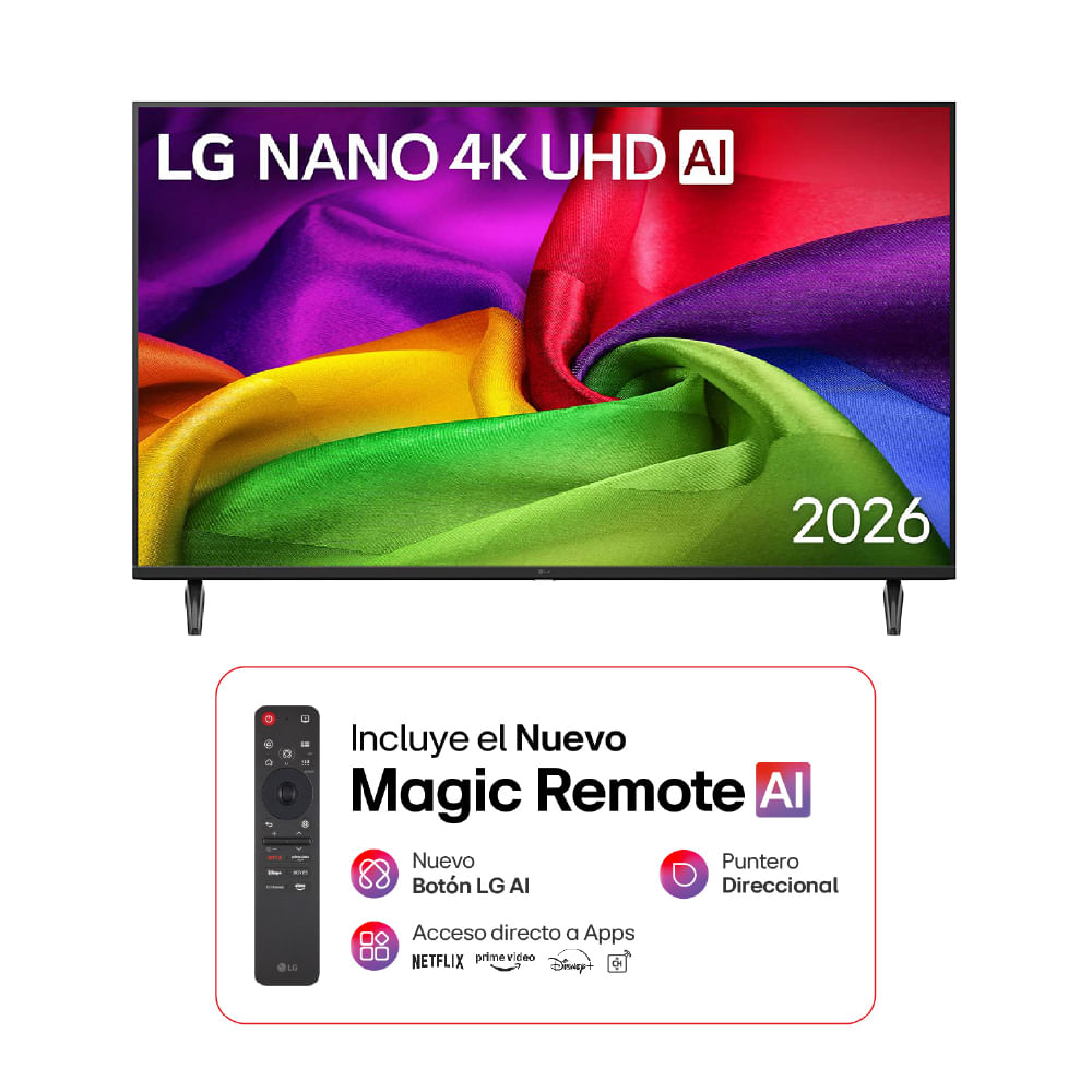 65" LG NANO 4K UHD AI NU80 Smart TV 2026